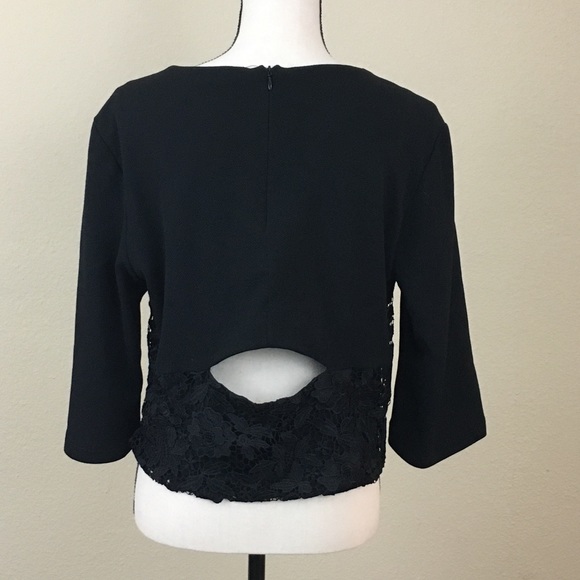 NWT Express Back Cut Out Lace Trim Top Large - Picture 6 of 8